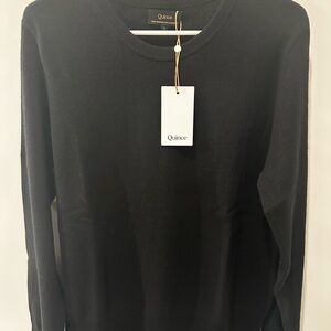 Quince Women’s Classic Black Crewneck Sweater